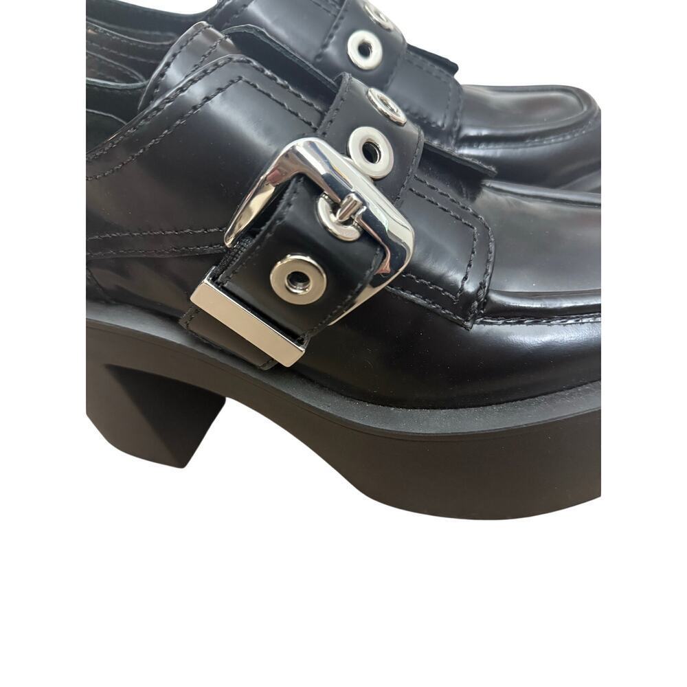Larroude Stewart Platform Black Oxford Preppy Y2K Style Sz 8 - Picture 7 of 12